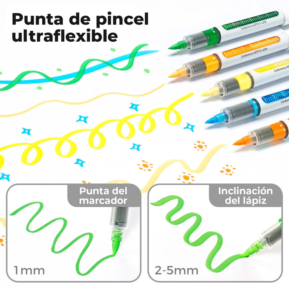 OHUHU SET NAHUKU 48 MARCADORES ACRÍLICOS PUNTA PINCEL