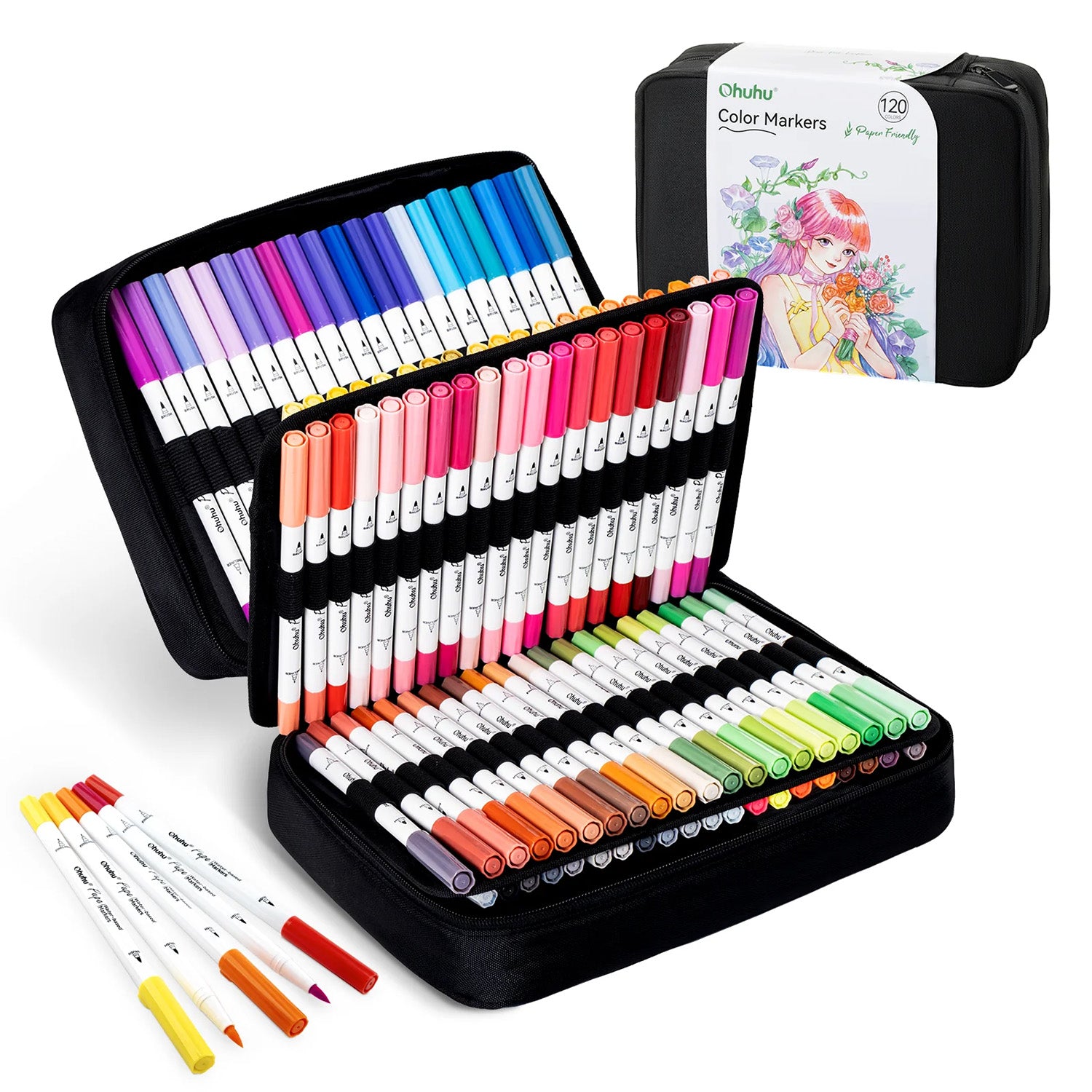OHUHU 120 MARCADOR AGUA PUPE PAPER FRIENDLY PINCEL TIRALINEAS